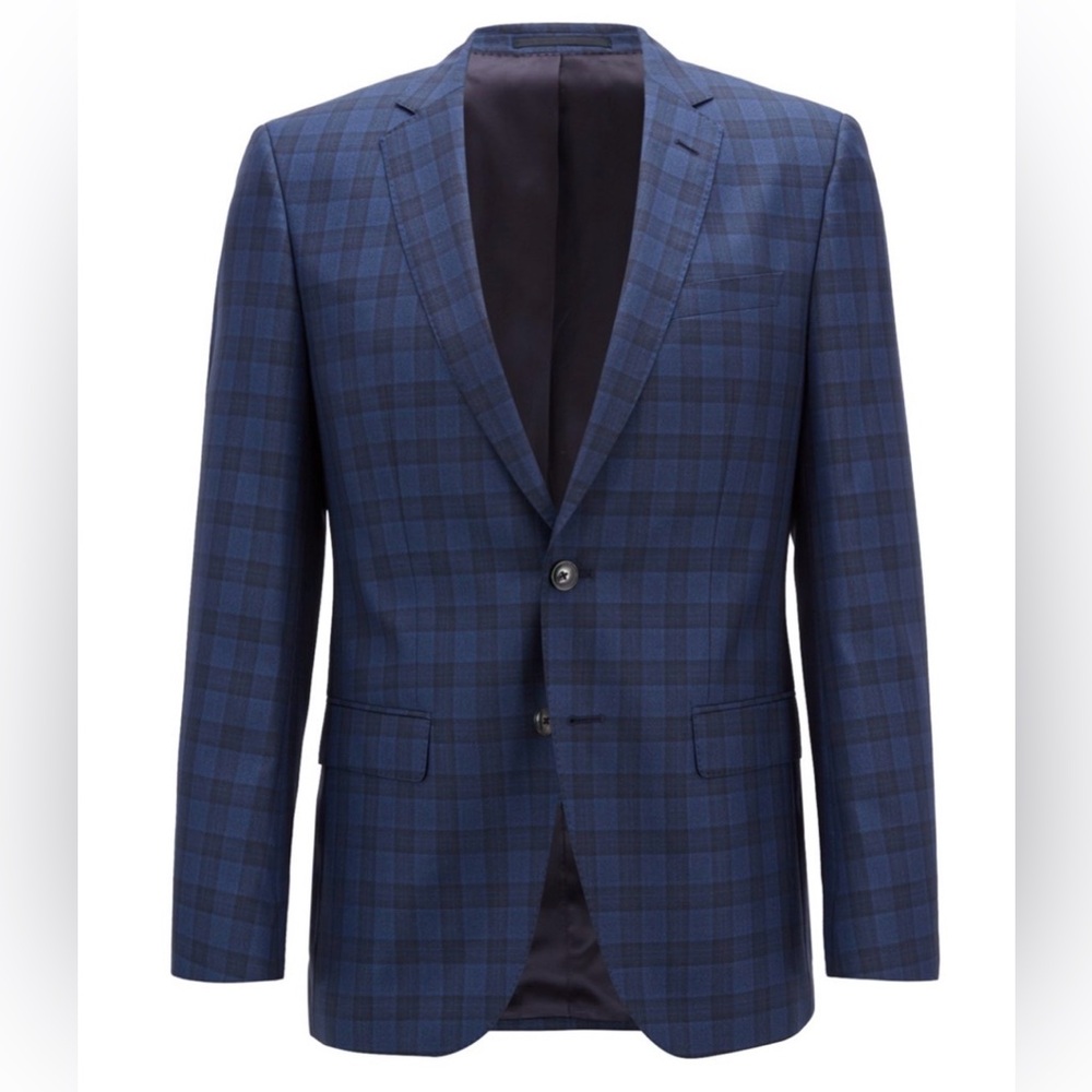 Hugo Boss blazer in checked virgin wool, 44 regular fit sports jacket